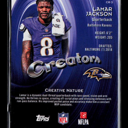 2025 Topps Finest Lamar Jackson #CR-3