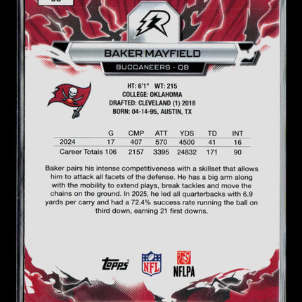 2026 Topps Rip Football Baker Mayfield #93 Blue Orange