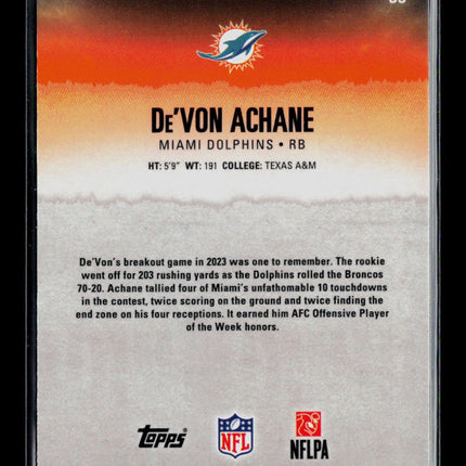 2025 Topps Signature Class De'Von Achane #35 Scope