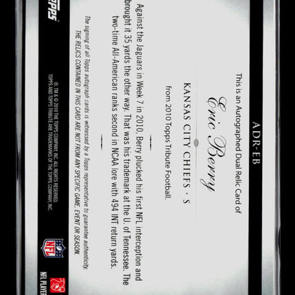 2010 Topps Tribute Eric Berry #ADR-EB 02/30 Jersey Auto