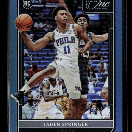 2022 Panini One and One Jaden Springer #108 Blue RC 27/30