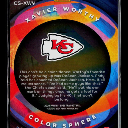 2024 Panini Spectra Football Xavier Worthy #CS-XWY RC Color Sphere