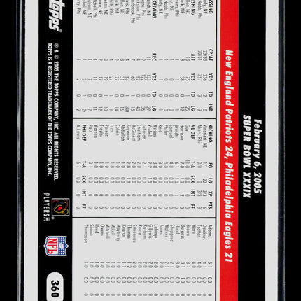2005 Topps Tom Brady #360