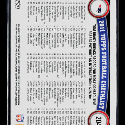 2011 Topps Tom Brady #204