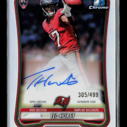 2026 Topps Bowman Chrome Football Ted Hurst #BCRA-TH Refractor 305/499 RC Auto