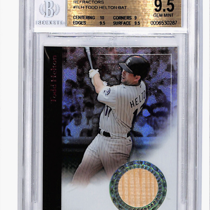 1999 Bowman Sterling Todd Helton #BS-TLH Refractor 020/199 Bat Relic