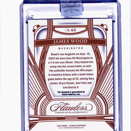 2024 Panini Flawless Gems James Wood #64 01/25 Diamond