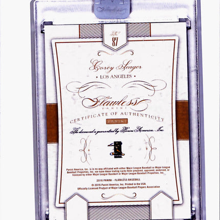 2016 Panini Flawless Gems Corey Seager #87 Diamond /20