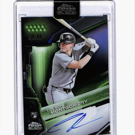 2026 Topps Chrome Black Colson Montgomery #CBA-CMO Green RC 30/99 Auto