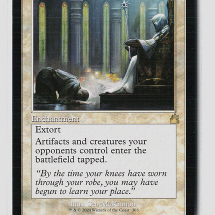 MTG Outlaws of Thunder Junction Blind Obedience Retro Frame