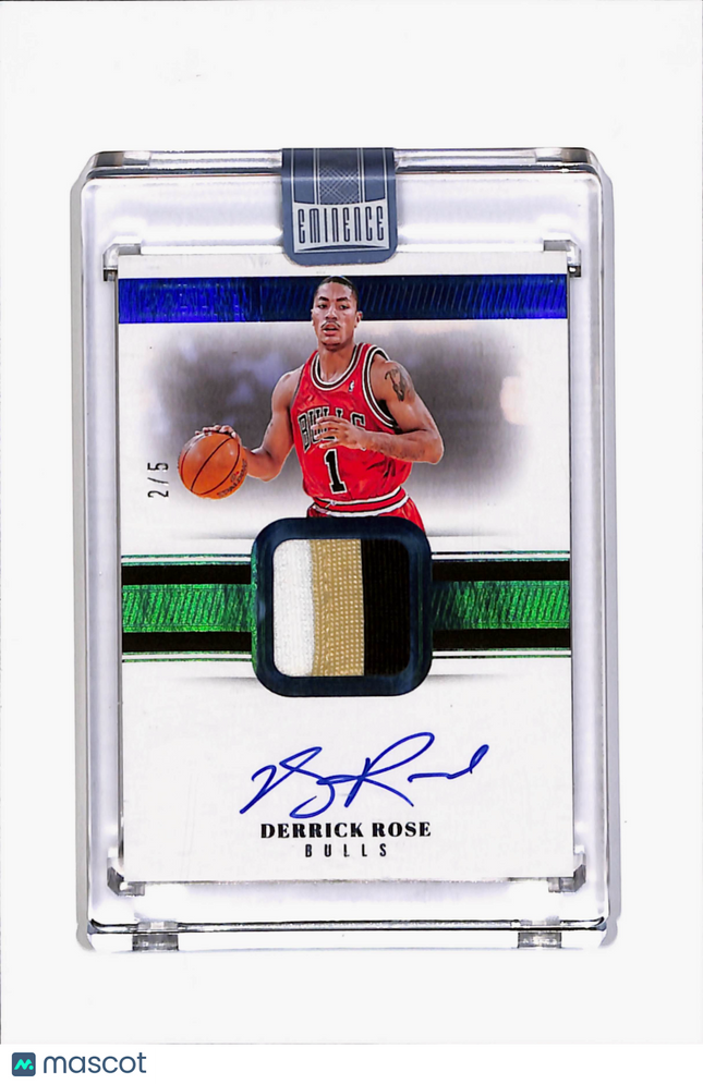 2025 Panini Eminence Derrick Rose #PA-DRS Game Worn Patch 2/5 Auto