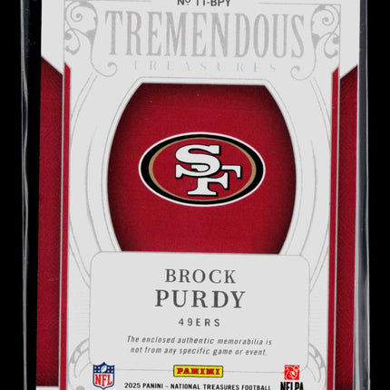 2026 Panini National Treasures Brock Purdy #TT-BPY /99 Patch