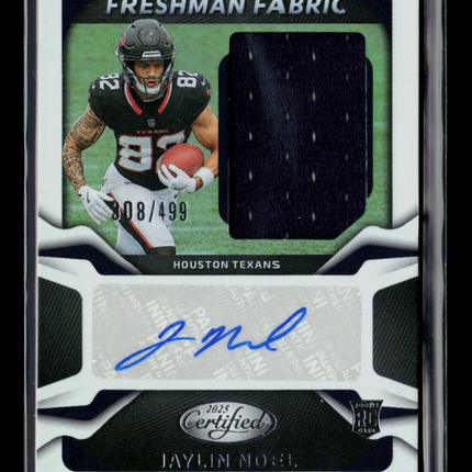 2025 Panini Certified Football Jaylin Noel #FBC-JNL RC 308/499 Auto