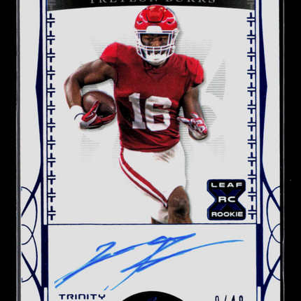 2022 Leaf Trinity Treylon Burks #BA-TB2 9/49 RC Auto