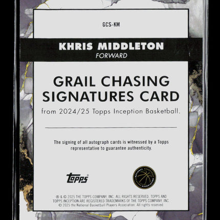 2025 Topps Inception Basketball Khris Middleton #GCS-KM Auto /25