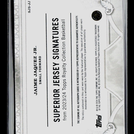 2024 Topps Royalty Collection Jaime Jaquez Jr. #SJS-JJ RC Patch 84/99 Auto