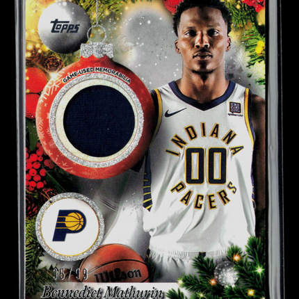 2025 Topps Holiday Mega Bennedict Mathurin #PR-BMA Patch /99