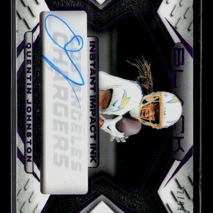 2025 Panini Black Quentin Johnston #III-QJN Auto /99