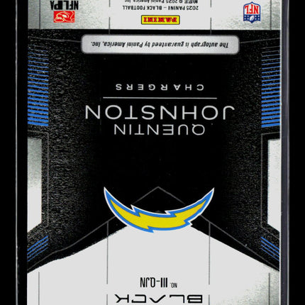 2025 Panini Black Quentin Johnston #III-QJN Auto /99