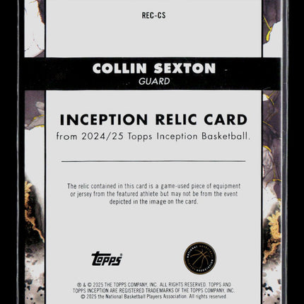 2025 Topps Inception Basketball Collin Sexton #REC-CS Magenta 82/99 Patch