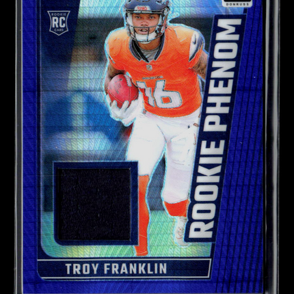 2024 Panini Donruss Optic Troy Franklin #RPB-TFN Blue Rookie RC Patch