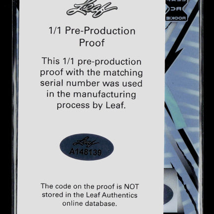 2023 Leaf Exotic Christian Gonzalez Zebra Pre-Production Proof RC 1/1
