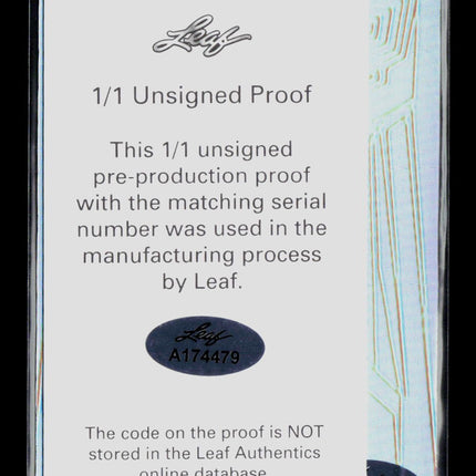 2023 Leaf Metal Cameron Rising Gold Unsigned Proof Pre-Production Proof 1/1