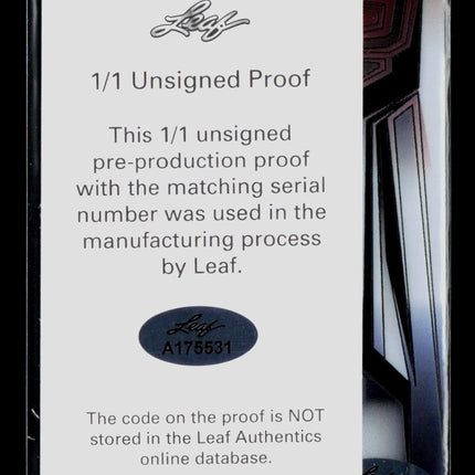 2021 Leaf Metal Draft Corey Kiner Unsigned Proof 1/1