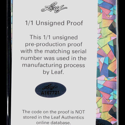 2023 Leaf Exotic Baseball Corbin Carroll Unsigned Proof 1/1