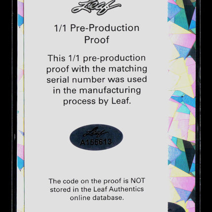 2023 Leaf Exotic Football Zach Charbonnet Pre-Production Proof RC 1/1