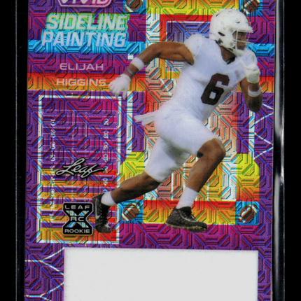 2023 Leaf Vivid Elijah Higgins Sideline Painting Proof RC 1/1
