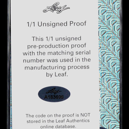 2023 Leaf Metal Draft Trey Palmer Pink Circuit Unsigned Proof RC 1/1