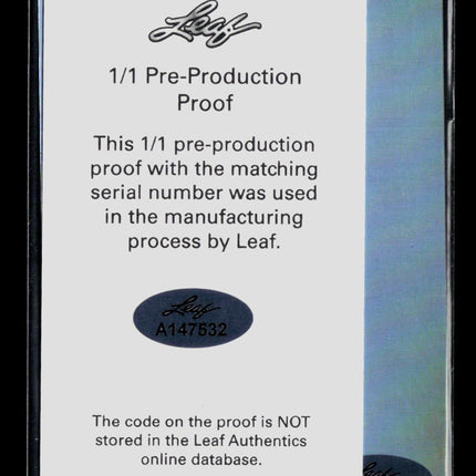 2023 Leaf Exotic Football Brian Branch Zebra Pre-Production Proof RC 1/1