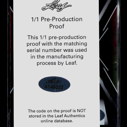 2023 Leaf Exotic Football Deebo Samuel Pre-Production Proof 1/1