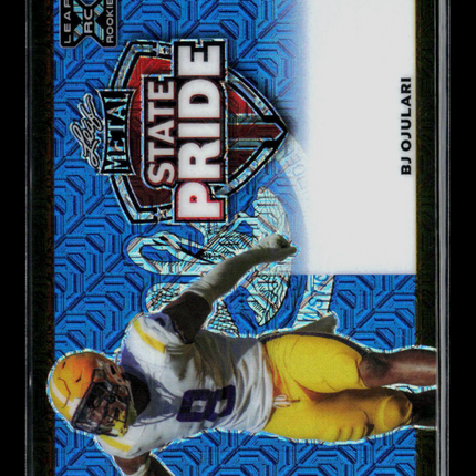 2023 Leaf Metal BJ Ojulari State Pride Blue Wave Pre-Production Proof RC 1/1