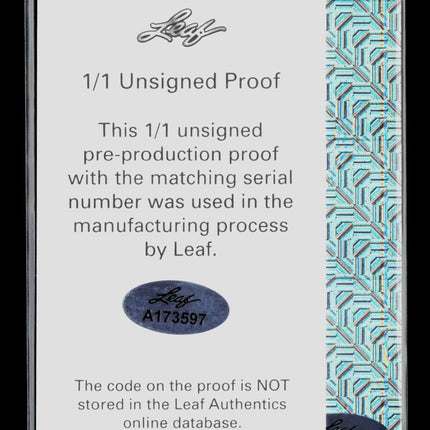 2023 Leaf Metal BJ Ojulari State Pride Blue Wave Pre-Production Proof RC 1/1
