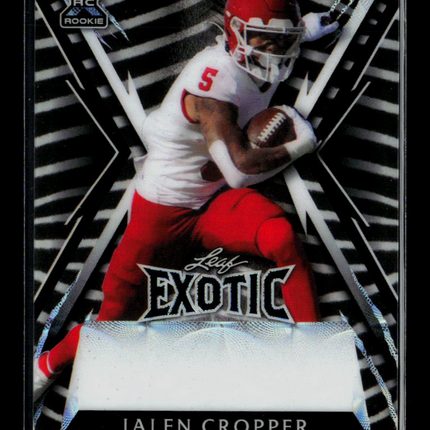 2023 Leaf Exotic Football Jalen Cropper Pre-Production Proof RC 1/1