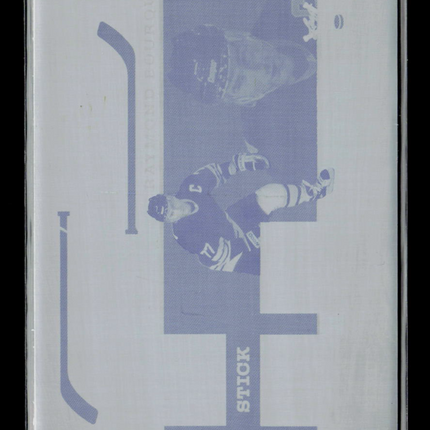 2021 Leaf Lumber Hockey Raymond Bourque #CS-RB1 Cyan Plate 1/1