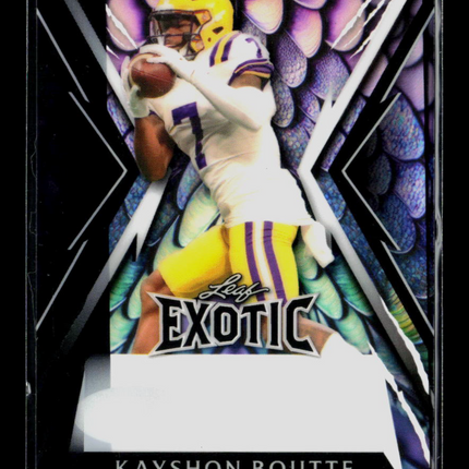 2023 Leaf Exotic Football Kayshon Boutte Pre-Production Proof 1/1
