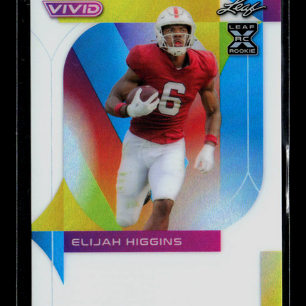 2023 Leaf Vivid Football Elijah Higgins Unsigned Proof RC 1/1