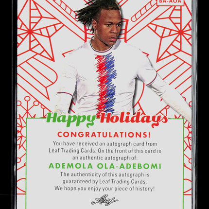 2023 Leaf Happy Holidays Ademola Ola-Adebomi #BA-AOA Auto