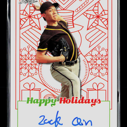 2023 Leaf Happy Holidays Zack Qin #BA-ZQ1 Auto