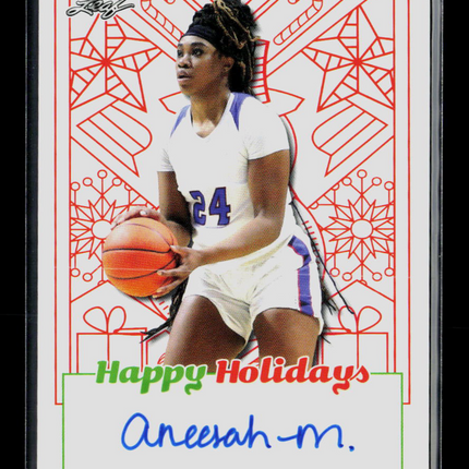 2023 Leaf Happy Holidays Aneesah Morrow #BA-AM3 Auto