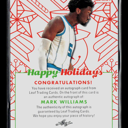 2023 Leaf Happy Holidays Mark Williams #BA-MW1 Auto