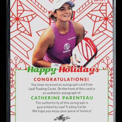 2023 Leaf Happy Holidays Catherine Parenteau #BA-CP1 Auto
