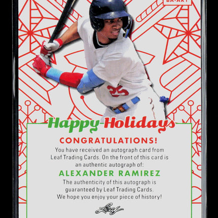 2023 Leaf Happy Holidays Alexander Ramirez #BA-AR1 Auto