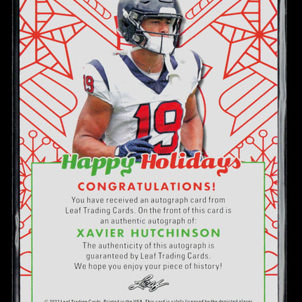 2023 Leaf Happy Holidays Xavier Hutchinson #BA-XH1 Auto