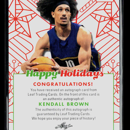 2023 Leaf Happy Holidays Kendall Brown #BA-KB1 Auto