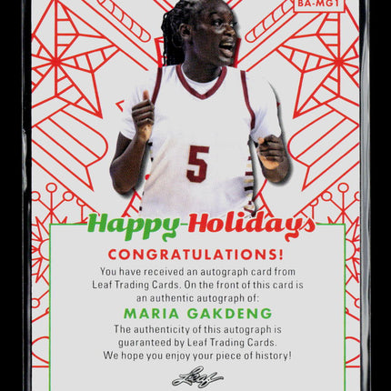 2023 Leaf Happy Holidays Maria Gakdeng #BA-MG1 Auto