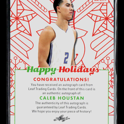 2023 Leaf Happy Holidays Caleb Houstan #BA-CH1 Auto